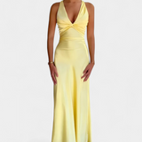 Lea Elegant Twisted Waist V-neck mekko
