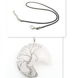Collar con colgante Árbol de la Vida en cristal lunar Accesorios