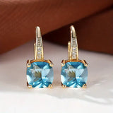 Pendientes Aro de Oro con Piedras Misteriosas