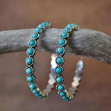 Pendientes vintage en turquesa
