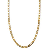 Collar Cadena Curb Plano | Oro