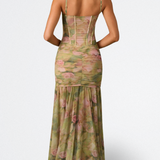 Isamara - Vestido Floral com Corpete