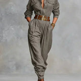 Megan | Pellava-puuvillajumpsuit