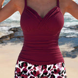 Gabby™ | Poimukuvioitu tankini kuviollisilla shortseilla