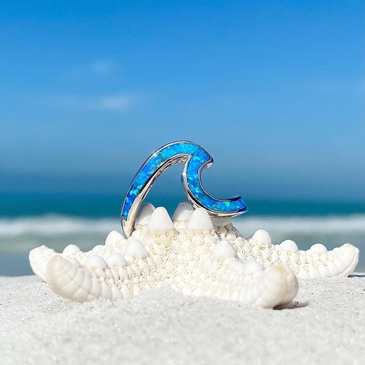 Sea Wave -sormus, opaali ja hopea