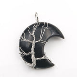 Collar con colgante Árbol de la Vida en cristal lunar Accesorios