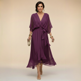 Monica - Chiffon Haljina s V-izrezom
