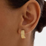 Pendientes Relieve Clásico | Oro