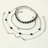 Conjunto de Pulseras Esmeralda Pura