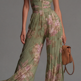 Zineb – Laskostettu kukkajumpsuit