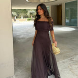 Vestido Toledo Castanho