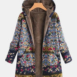 Ineke | Boho-sherpahuppari kukkakuviolla