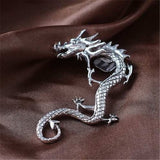 Pendientes de dragón en plata