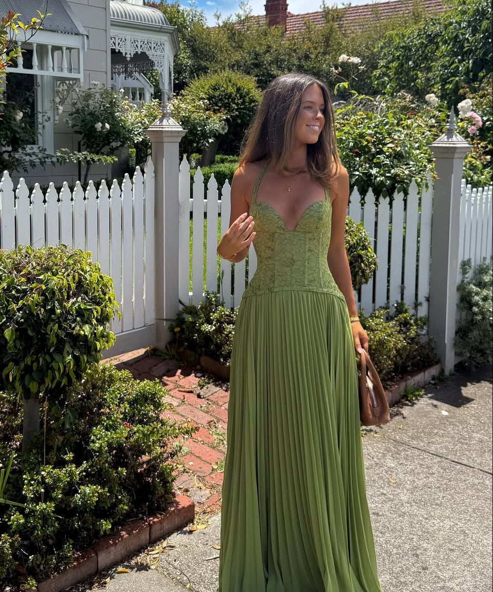 Vestido Maxi Olívia Plissado