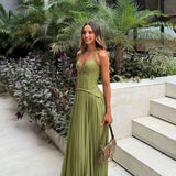 Vestido Maxi Olívia Plissado
