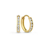 Conjunto de Pendientes Piedras Celeste | Oro
