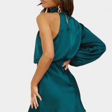 Jelena One-Shoulder-drapeerausminimekko