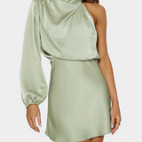 Jelena One-Shoulder-drapeerausminimekko