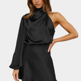 Jelena One-Shoulder-drapeerausminimekko