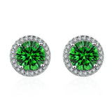 Pendientes de esmeralda y diamantes