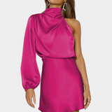 Jelena One-Shoulder-drapeerausminimekko