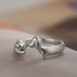 Anillo Elegante Perro y Gato (Ajustable)