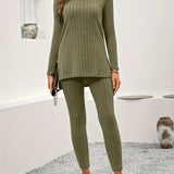 Callie | Ribbed-neulottu lounge-setti