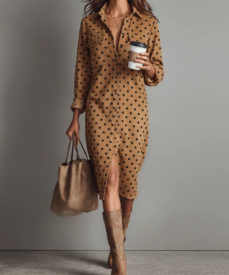 Claudia | Pilkullinen midimekko