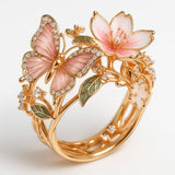 Anillo de Circonia Mariposa Brillante Natural
