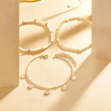 Conjunto 3 Tobilleras Mar y Oro | Oro