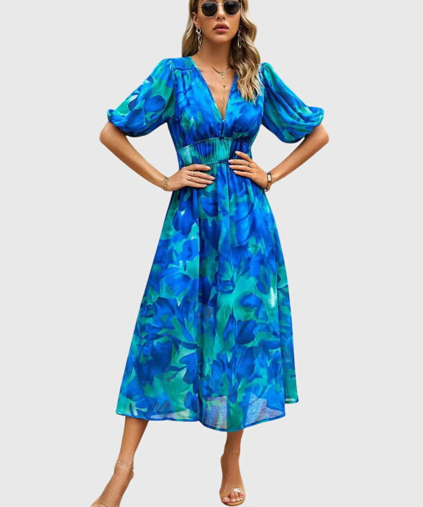 Olga | Imarteleva kukkainen midimekko