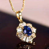 Collar de oro azul