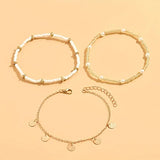 Conjunto 3 Tobilleras Mar y Oro | Oro
