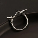 Anillo Colibrí y Flor (Ajustable)