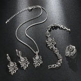 Elegante conjunto en plata con circonita
