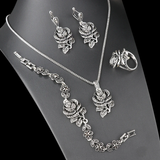 Elegante conjunto en plata con circonita