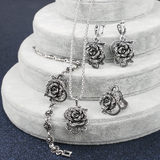 Elegante conjunto en plata con circonita
