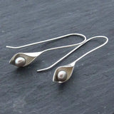 Pendientes Colgantes de Cuentas Vintage en Plata