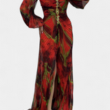 Leona Maxi-mekko laskostuksella