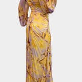 Leona Maxi-mekko laskostuksella