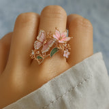 Anillo de Circonia Mariposa Brillante Natural