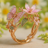 Anillo de Circonia Mariposa Brillante Natural