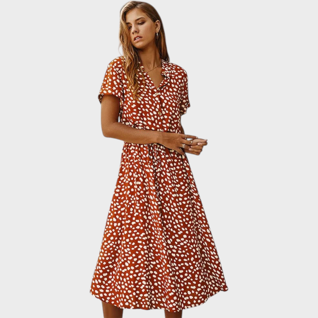 Tena - tyylikäs monivärinen kesämekko
