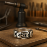 Anillo Coleira De Perro Elegante