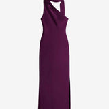 Vestido Acetinado Ameixa | A Convidada Perfeita