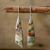 Pendientes vintage con piedras naturales