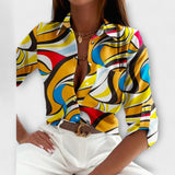 Camila – Sofisticirana Geometrijska Bluza